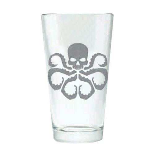 Marvel HYDRA Logo Silhouette Etched Pint Glass